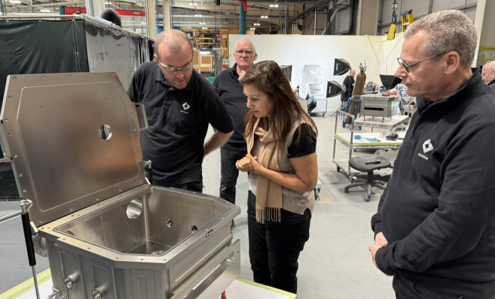 Nusrat Ghani MP supports manufacturing firm VACGEN based in Lower Dicker near Hailsham