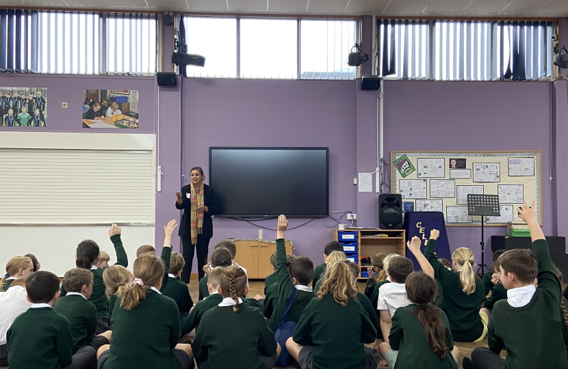 Crowborough's Ashdown Primary School visited by the town's Conservative MP, Nusrat Ghani