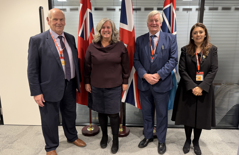 Pictured, from left: Cllr Keith Glazier, Secretary of State for Transport Heidi Alexander MP, Cllr Bob Standley and Nusrat Ghani MP