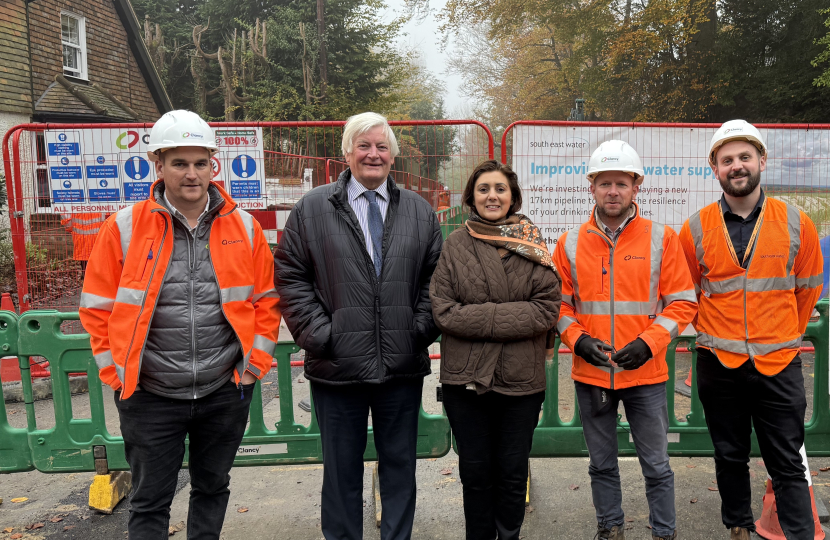 Nus Ghani MP and Cllr Bob Standley are pictured inspecting the Wadhurst improvements