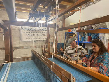 MP Nusrat Ghani gets weaving to support Withyham tweed business