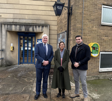 Pictured, from left, Cllr Bob Standley, Nusrat Ghani MP and Sussex Police Federation Chair Raffaele Cioffi